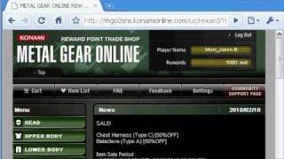 Metal Gear Online Reward Point Glitch 136 [upl. by Sulienroc]