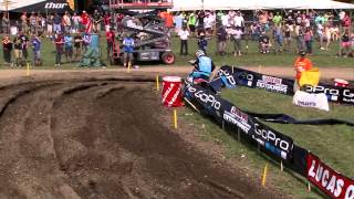 Unadilla 250 Moto 1 Jessy Nelson Crash [upl. by Hadrian]