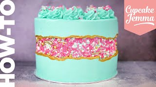 Full FAULT LINE CAKE Decoration Tutorial  Cupcake Jemma [upl. by Lorusso]