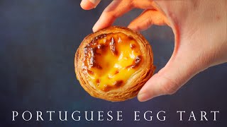 葡式蛋撻 千層酥皮 詳細食譜┃Pastel de Nata┃Portuguese egg tarts [upl. by Drannel]