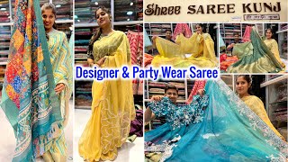 Designer amp Party Wear Saree Collection  Shree Saree Kunj  Designer saree shop in kolkata [upl. by Nnayllehs]