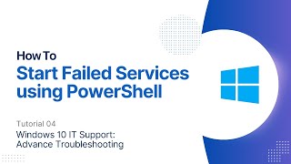 How To Start Failed Services using PowerShell  Windows 10 Advanced Troubleshooting [upl. by Pokorny]