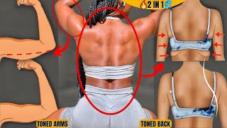 STANDING Toned BACK amp ARMS in just 9 MinsDays Weight Vs No Weight [upl. by Lairbag]