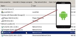 How to map Android device as a network drive on Windows PC wirelessly [upl. by Perren74]