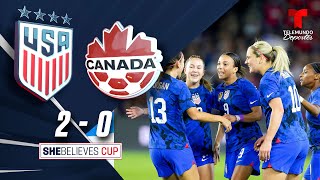 Highlights amp Goals Estados Unidos vs Canadá 20  SheBelieves Cup  Telemundo Deportes [upl. by Sutherland]