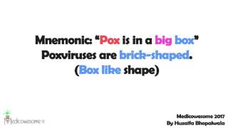 Structure and properties of poxviruses mnemonic [upl. by Agathe]