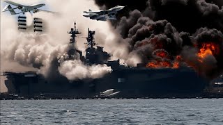 13 MINUTES AGORussian aircraft carrier carrying SU35 jets sunk in Black Sea UKRAINE F16 attack [upl. by Ledba]