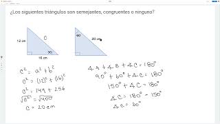 23 Geometría  Semejanza y Congruencia [upl. by Manara24]