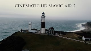 CINEMATIC  HD MONTAUK LIGHTHOUSE  DJI MAVIC AIR 2 [upl. by Nahtaj]