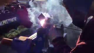 Welding with big rods and gouging [upl. by Vigor]