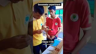 sonometer experiment frequency checked ytshorts physicswallah shortsfeed science viral physics [upl. by Anauqed]