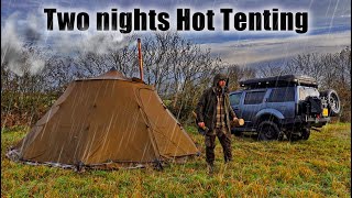 2 Nights Hot Tenting  SubZero Temps and Rain [upl. by Clancy]