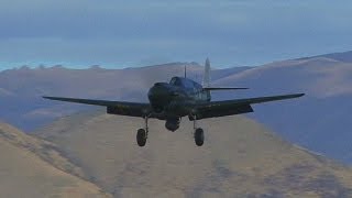 Two Curtiss P40 Kittyhawks aka Warhawks at Wanaka [upl. by Enalb]