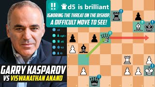 Garry Kasparov CRUSHED Viswanathan Anand with 2 Brilliant Move Linares ESP 1993 [upl. by Neit]