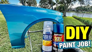 Professional BACKYARD PaintJob Using Only Spray Cans [upl. by Nomis]