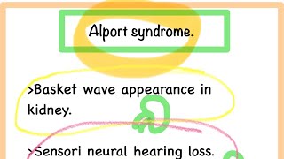 ALPORT SYNDROME mnemonic [upl. by Banyaz300]