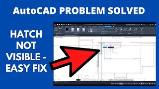 Hatch Not Visible In AutoCAD  Easy Fix [upl. by Ahseek332]