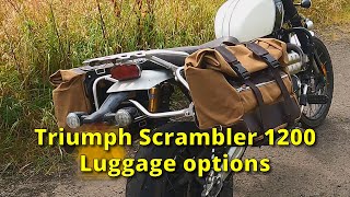 A Review of Triumph Scrambler 1200 luggage options [upl. by Eciuqram856]