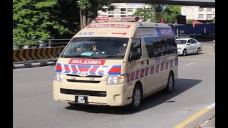 PEACE Malaysian Ministry of Health ambulance responding urgently in Kuala Lumpur [upl. by Netloc]