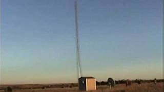 Radio Tower Collapses After Guy Wires Are Cut [upl. by Enilorac]