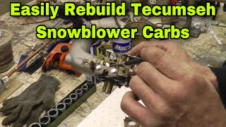 How To Rebuild Tecumseh Snow Blower Carburetors with Taryl [upl. by Medora]