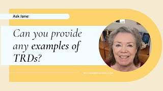 Ask Jane Can you provide any examples of TRDs [upl. by Merline350]