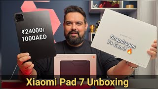 Xiaomi Pad 7 Unboxing  Snapdragon 7 Gen 3🔥🔥 ₹240001000AED [upl. by Letsyrk]