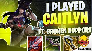 I Played Caitlyn With BrokenSupport  Wild Rift HellsDevil Plus Gameplay [upl. by Irik]