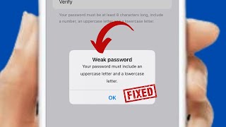 Fixed✅ Your password must include an uppercase letter and a lowercase letter in iPhone  iPad [upl. by Irtemed]