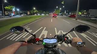 Pov Yamaha mt07 pure sound role noturno 4k [upl. by Ylagam]