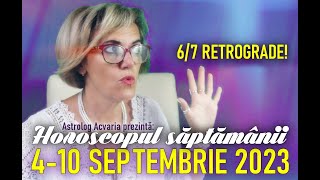 Numai SASEs norocoase 🍀 Pardon RETROGRADE⭐Horoscopul saptamanii 410 SEPTEMBRIE 2023 cu ACVARIA [upl. by Llechtim]