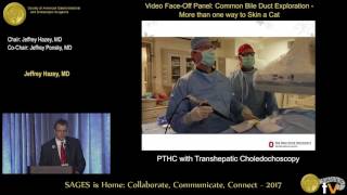 PTHC with transhepatic choledochoscopy [upl. by Havener]