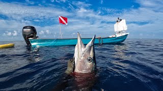 First Wahoo On The Gheenoe  Spear Clean Cook [upl. by Trela797]