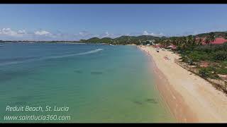 CRYSTAL CLEAR WATERS ON ST LUCIAS MOST FAMOUS BEACH REDUIT BEACH [upl. by Aidnama]