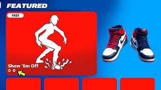 NEW Show Em Off FREE Emote in The Fortnite Item Shop Full Showcase X NIKE KICKS [upl. by Huan]