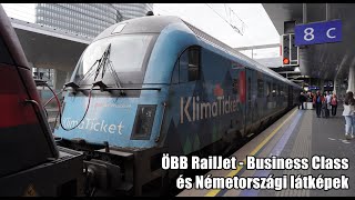 4K ÖBB RailJet Business Class gyorsbemutató és utazás Wörgl és Salzburg között [upl. by Leann]