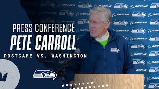 Pete Carroll Seahawks Postgame Press Conference  Week 12 vs Washington Football Team [upl. by Aleehs]