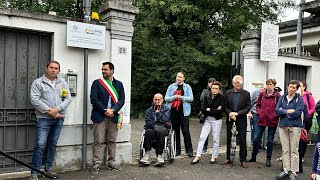 Legnano cerimonia di scoprimento della targa del centenario al parco ExIla [upl. by Eatnoled]