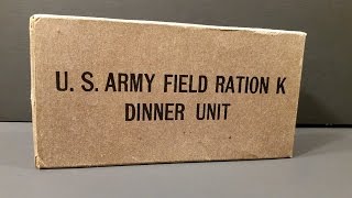 1943 US Army Field Ration K Dinner Unit Vintage MRE Review Meal Ready to Eat Taste Test [upl. by Dilahk9]