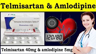 Telmisartan amp amlodipine tablets ip  telmisartan 40 mg and amlodipine 5mg tablets  uses Dose [upl. by Nivert552]