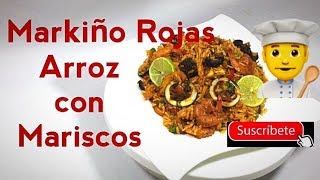 Como hacer ARROZ CON MARISCOS Peruvian seafood Markiño Rojas cocina peruana ceviche recetas faciles [upl. by Yuzik]