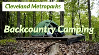 Camping in the Cleveland Metroparks backcountry campsites [upl. by Oznerol736]