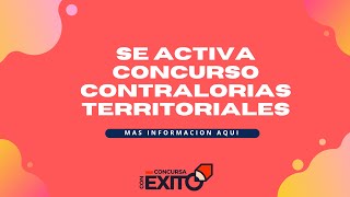 Se Activa el Concurso Contralorias Territoriales cnsc [upl. by Notlimah]