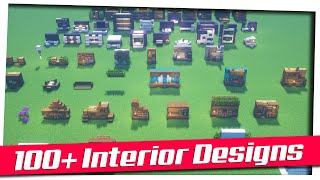 Minecraft  100 Interior Decoration Ideas and Designs Inspiration amp Tips World Download [upl. by Gram]