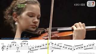 Mendelssohn Violin Concerto E Minor OP64  1st mov  Hilary Hahn  Sheet Music Play Along [upl. by Alaek]