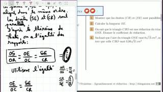 Agrandissement et réduction  3ème  exercices corrigés [upl. by Kiel967]