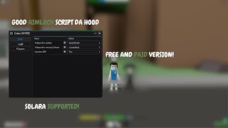 SHOWCASING FREE DA HOOD AIMLOCK SCRIPT WORKS ON SOLARA UNDETECTED [upl. by Ahsekat511]