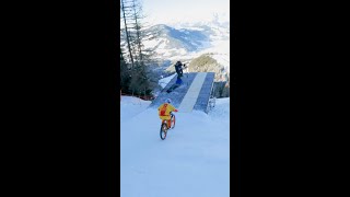 Fabio Wibmer vs Streif 24Meter Sprung mit dem MTB in die Mausefalle [upl. by Anivahs627]