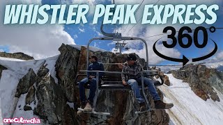 Jawdropping 360 ride down Whistlers Peak Express in 8K [upl. by Airdnahs]