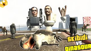 Skibidi Toilet AttackeD Dinasour in Indian Bike Driving 3D 😱 [upl. by Rehsa]